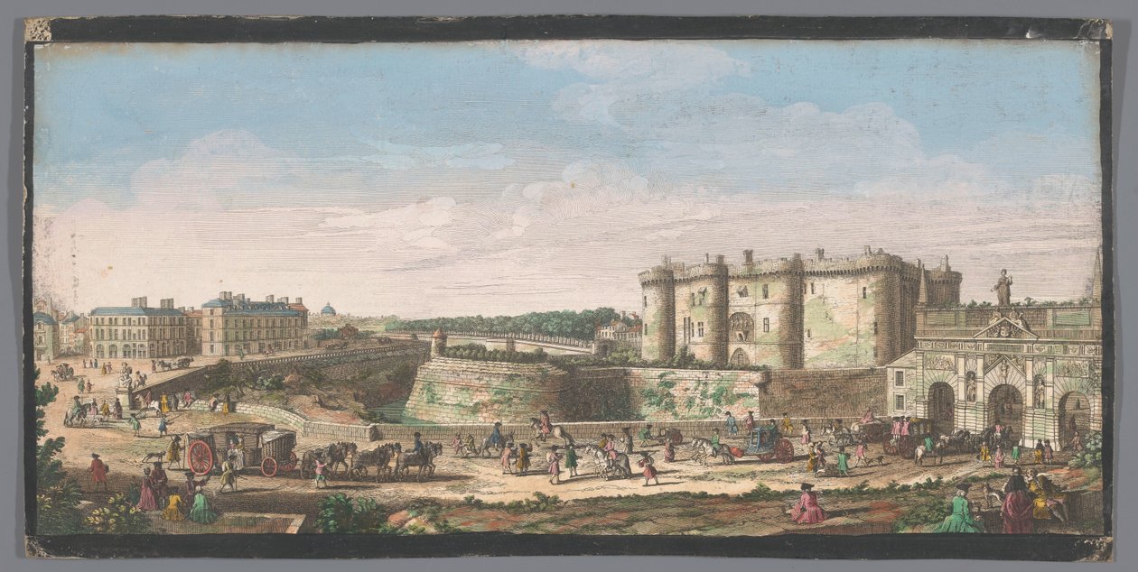 Ansicht der Bastille und des Porte Saint-Antoine in Paris von Anonymous