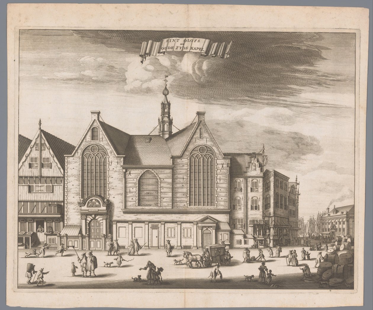 Ansicht der Sint-Olofskapelle (Oudezijds Kapel) in Amsterdam von Anonymous
