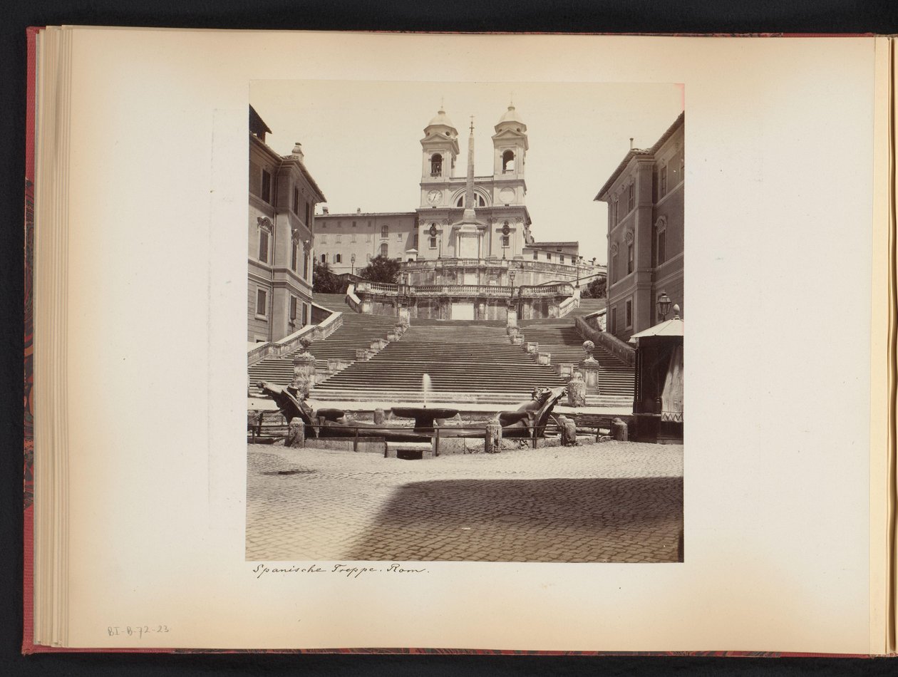 Ansicht der Spanischen Treppe, der Piazza di Spagna und der Trinità dei Monti in Rom, Italien von Anonymous