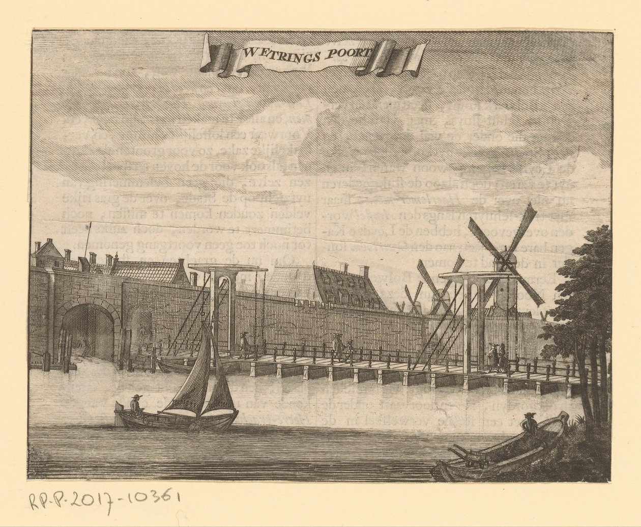 Blick auf das Weteringpoort in Amsterdam von Anonymous