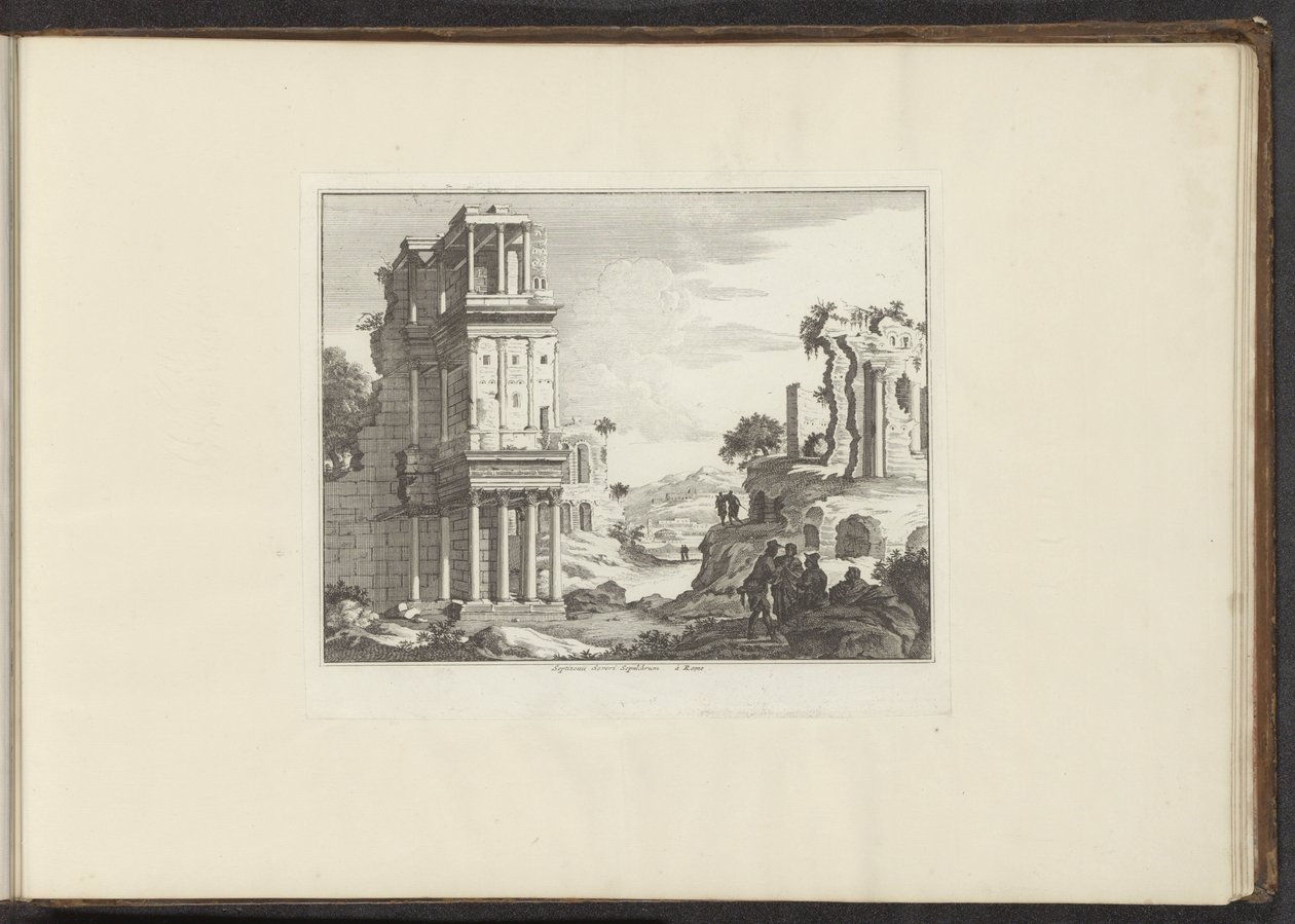 Ansicht der Ruine des Septizoniums in Rom (Serie: Paläste und Monumente in Venedig, Livorno, Neapel und Rom) von Anonymous