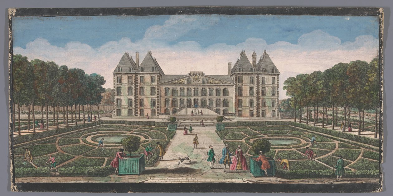 Ansicht des Gartens und des Château de Saint-Maur von Anonymous