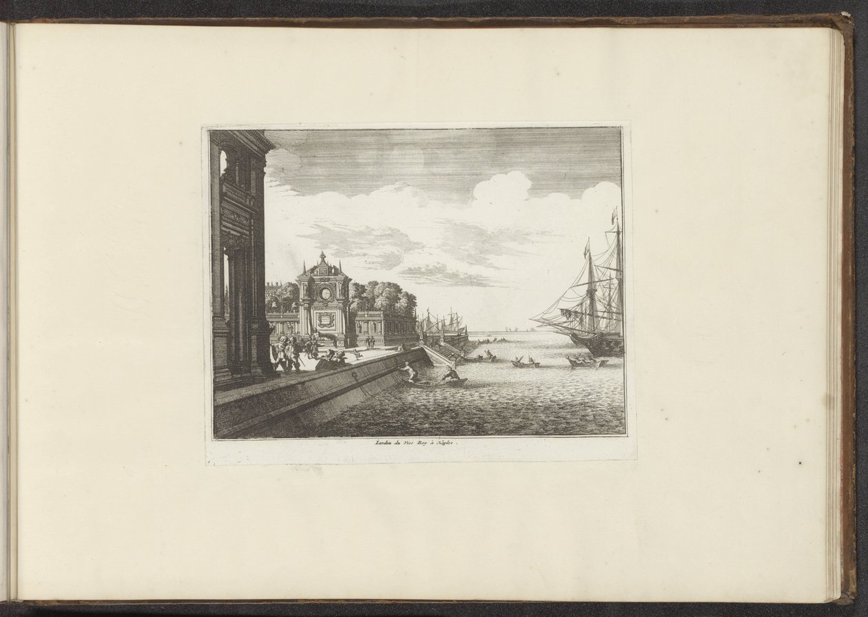 Blick auf Palastgärten an der Küste von Neapel von Anonymous