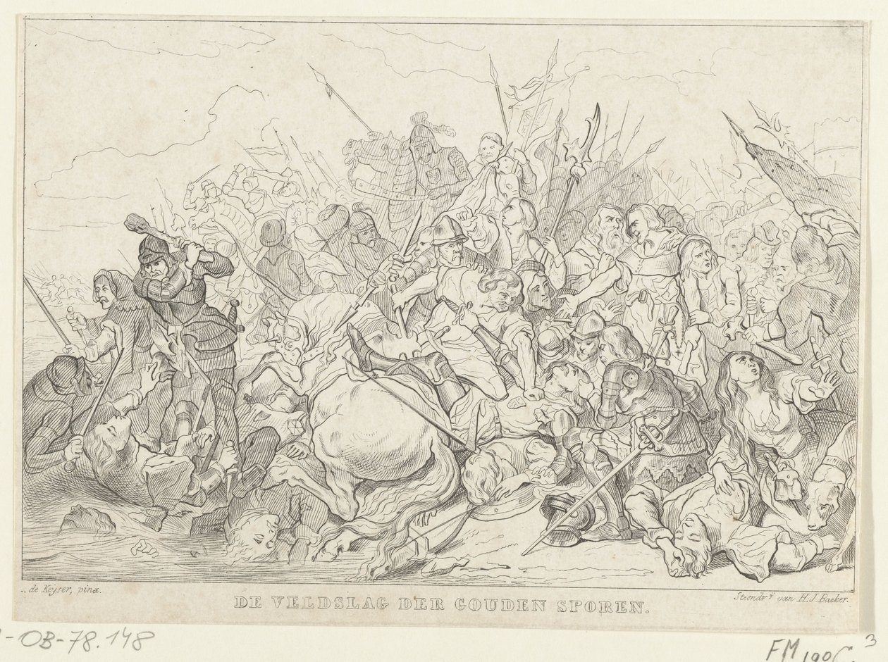 Schlacht der Goldenen Sporen, 1302 von Anonymous