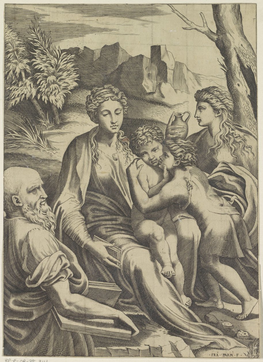 Heilige Familie mit dem jungen Johannes dem Täufer und Maria Magdalena von Anonymous