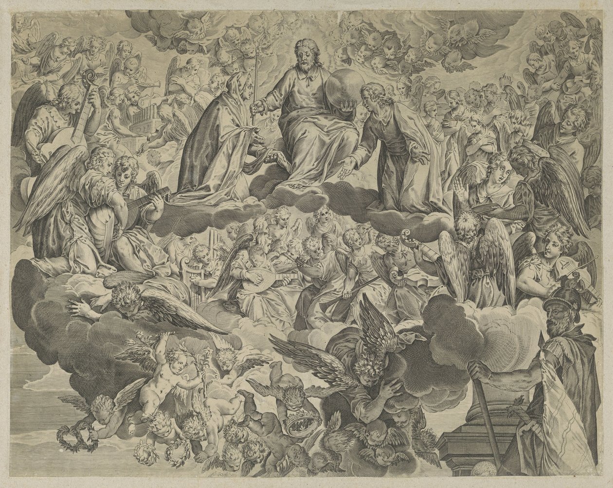 Das Martyrium der heiligen Justina von Padua (obere Hälfte) von Anonymous