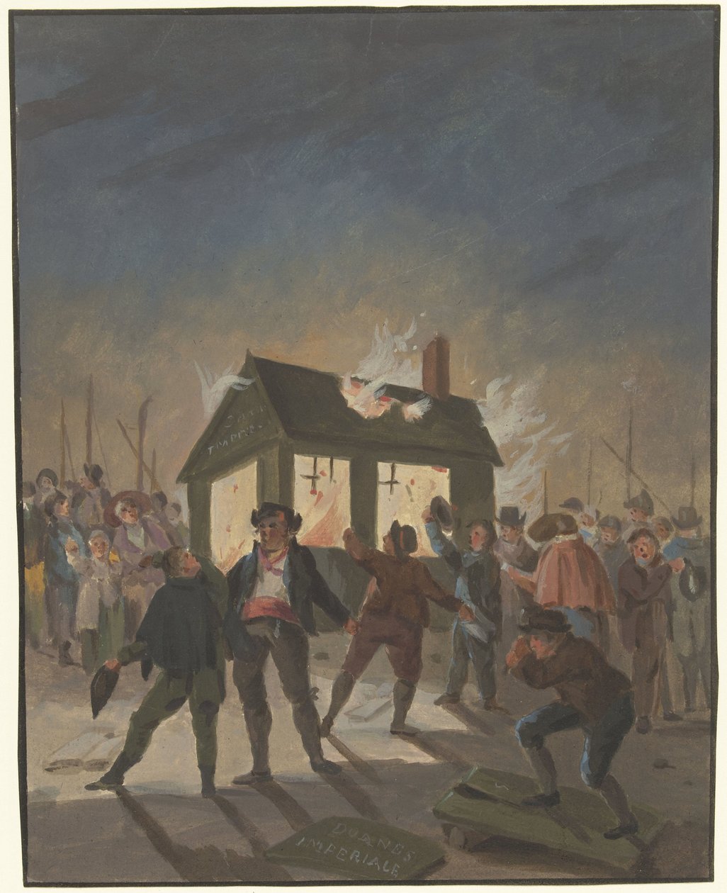 Das Verbrennen der Zollhäuschen in Amsterdam am 15. November 1813 von Anonymous