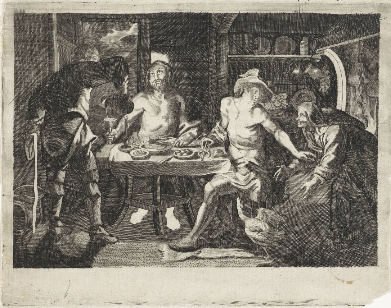 Jupiter und Merkur im Haus von Philemon und Baucis von Anonymous