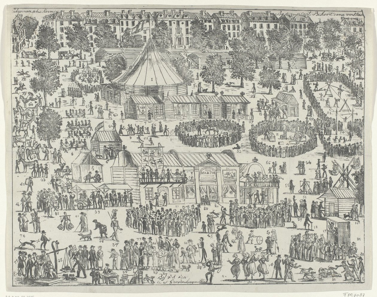 Jahrmarkt auf einem Platz in Den Haag, 1845 von Anonymous