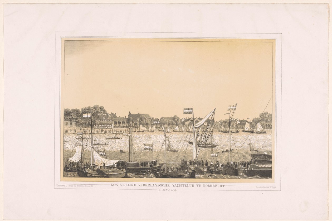 Königlicher niederländischer Yachtclub in Dordrecht, 10. Juni 1848 von Anonymous
