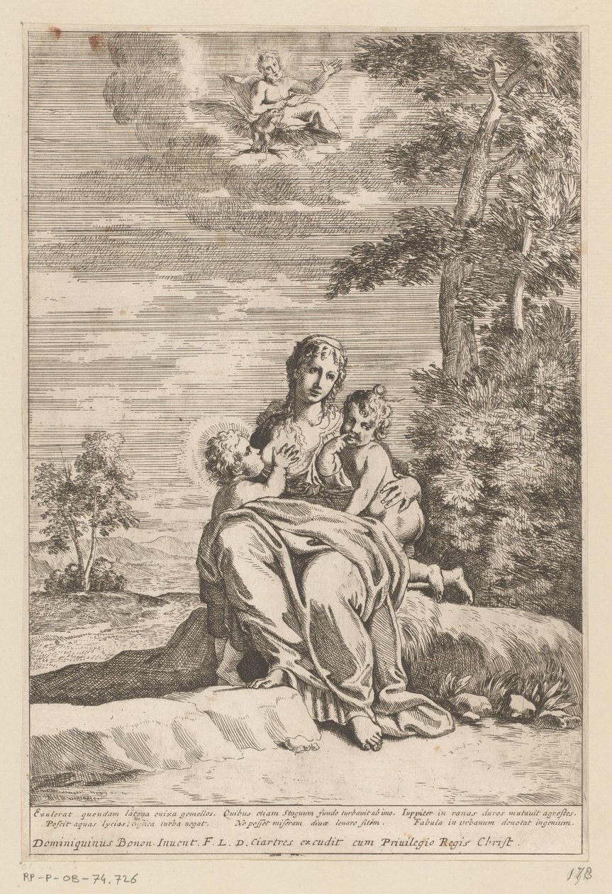 Latona mit Diana und Apollo auf Delos von Anonymous