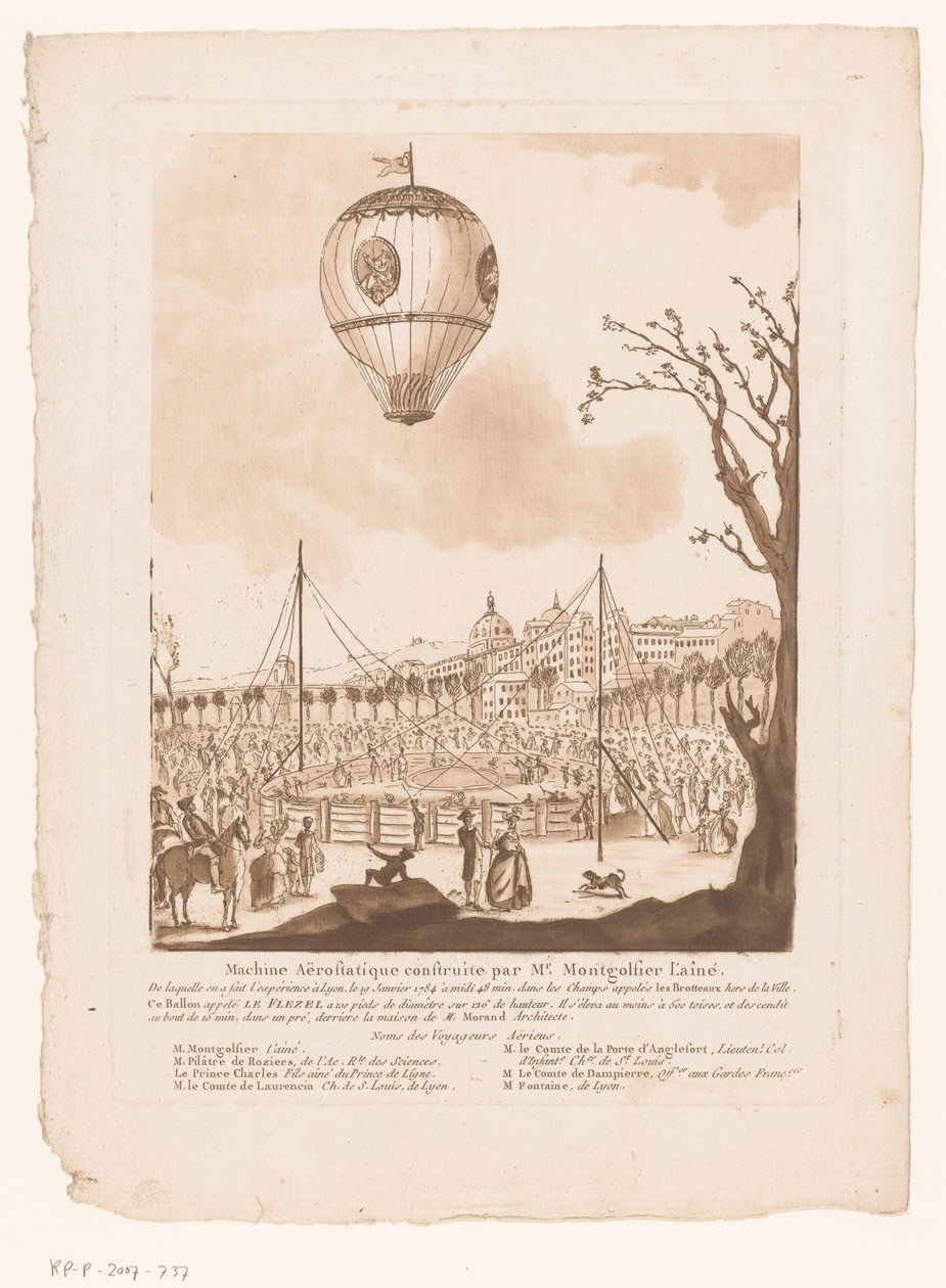 Heißluftballon, Le Flezel, von Joseph-Michael Montgolfier l