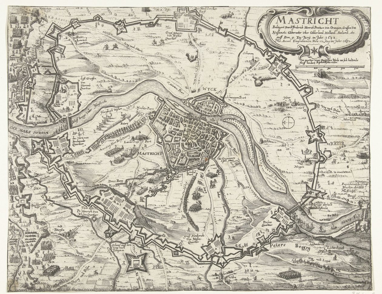 Belagerung von Maastricht durch Friedrich Heinrich, 1632 von Anonymous