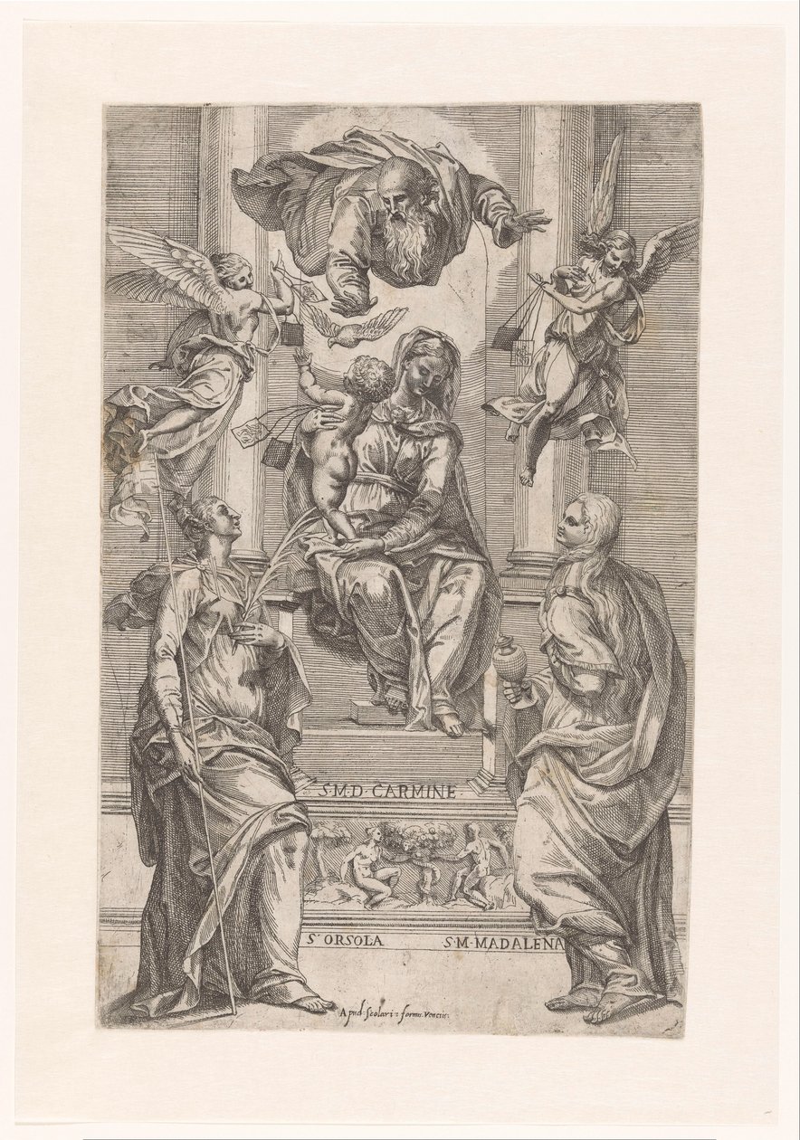 Maria mit Kind und den Heiligen Ursula und Maria Magdalena von Anonymous