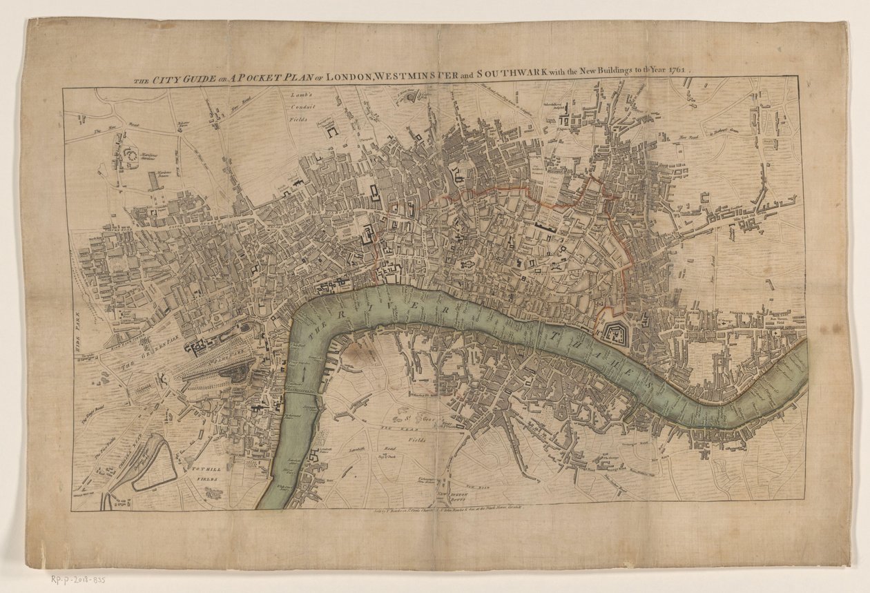 Stadtplan von London, 1761 von Anonymous
