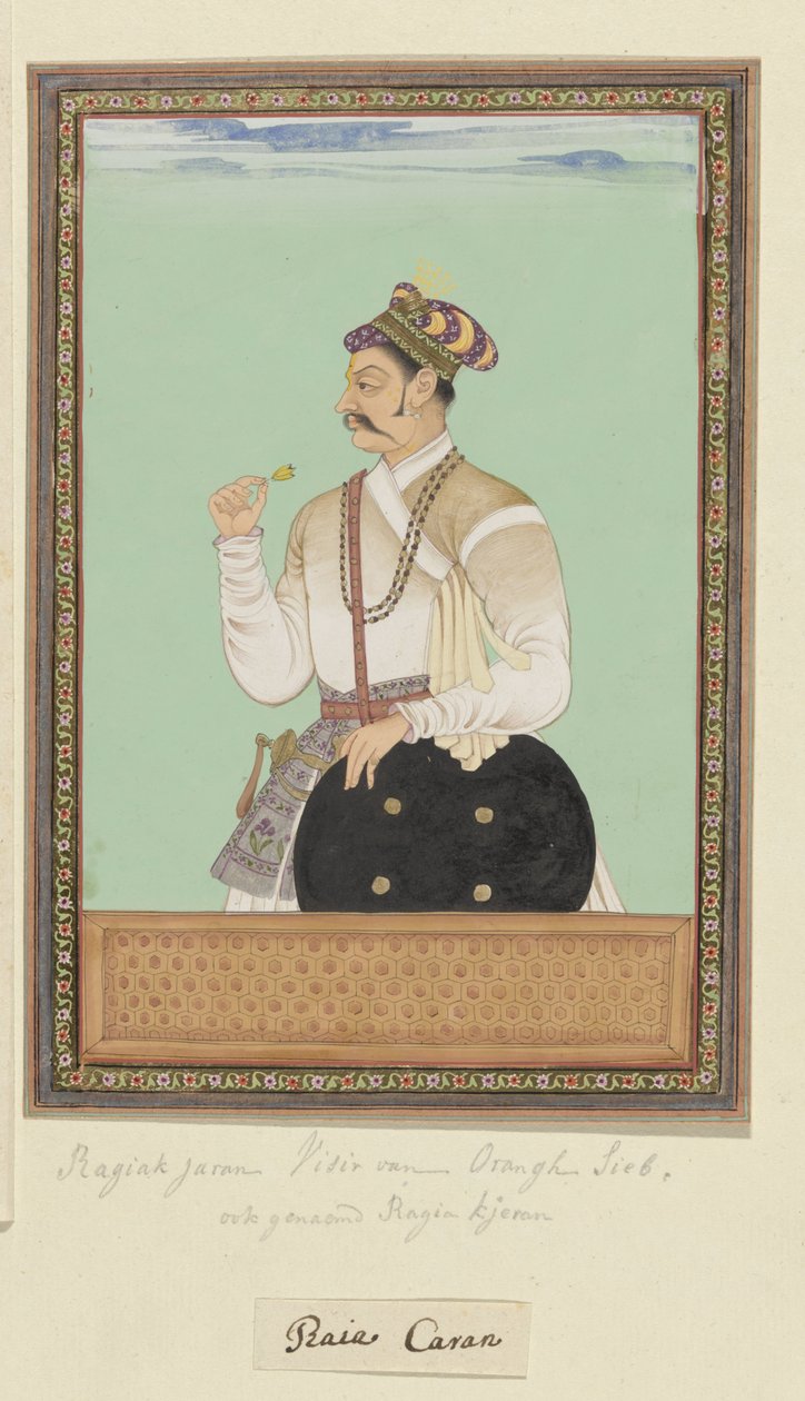 Porträt von Raja Karan, ehemaliger Wesir von Aurangzeb von Anonymous