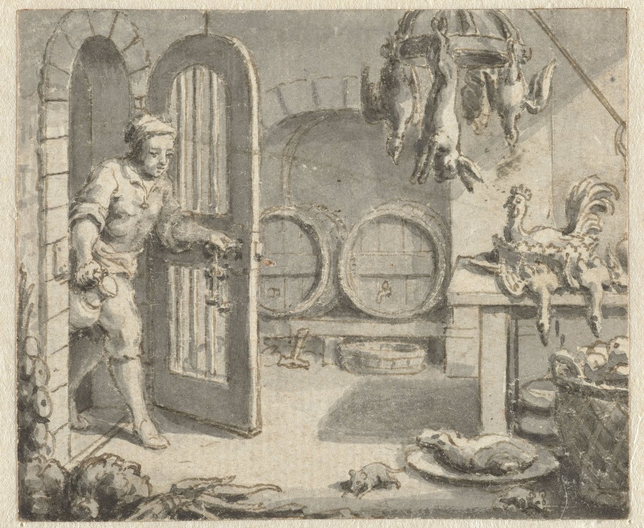 Die Stadt- und die Landratte
Entwürfe für Illustrationen zu einer Ausgabe von Jean de la Fontaine