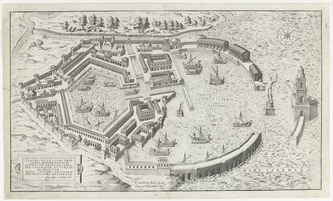 Rekonstruktion des antiken Hafens von Ostia von Anonymous