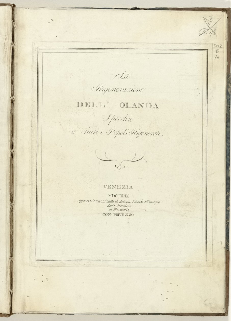 Titelseite für: La rigenerazione dell