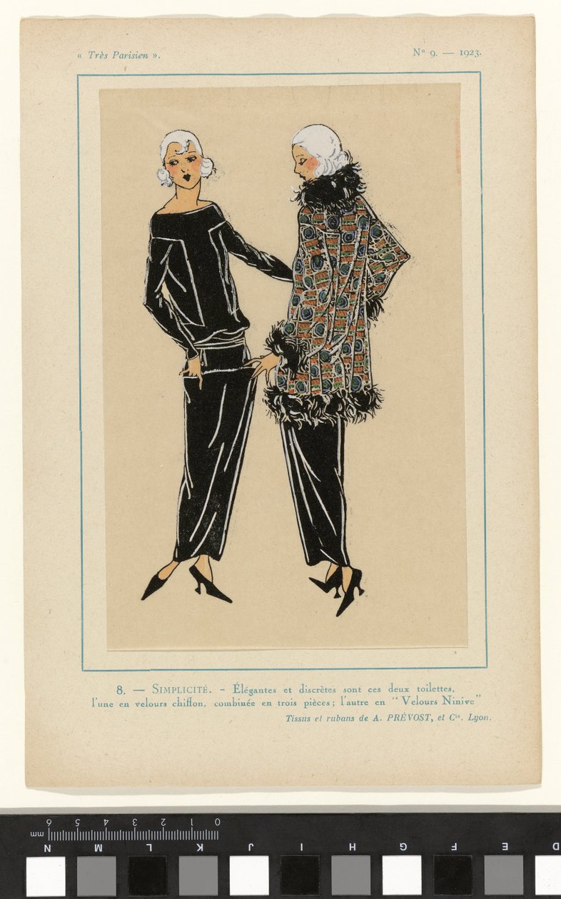 Très Parisien, 1923, Nr. 9: 8. - SIMPLICITÉ. - Elegante und diskrete... von Anonymous