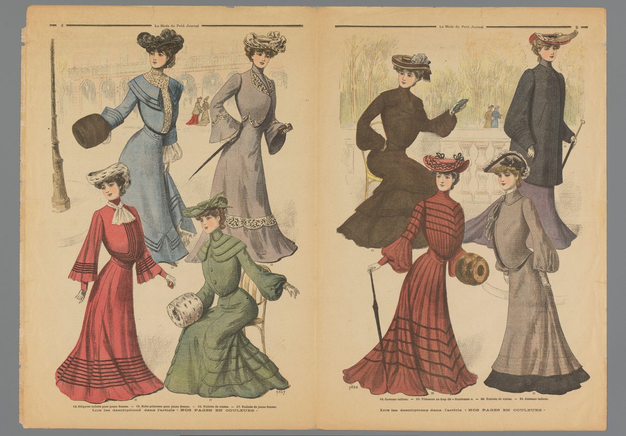Zwei Seiten aus La Mode du Petit Journal, 10. November 1902 von Anonymous