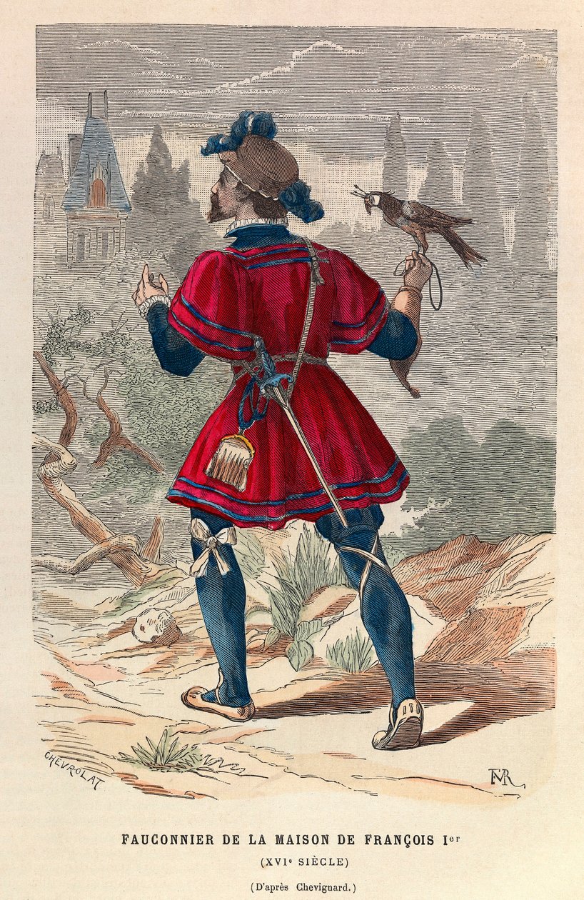 Ein Falkner aus dem Haushalt von König Franz I. im 16. Jahrhundert von Anonymous Anonymous