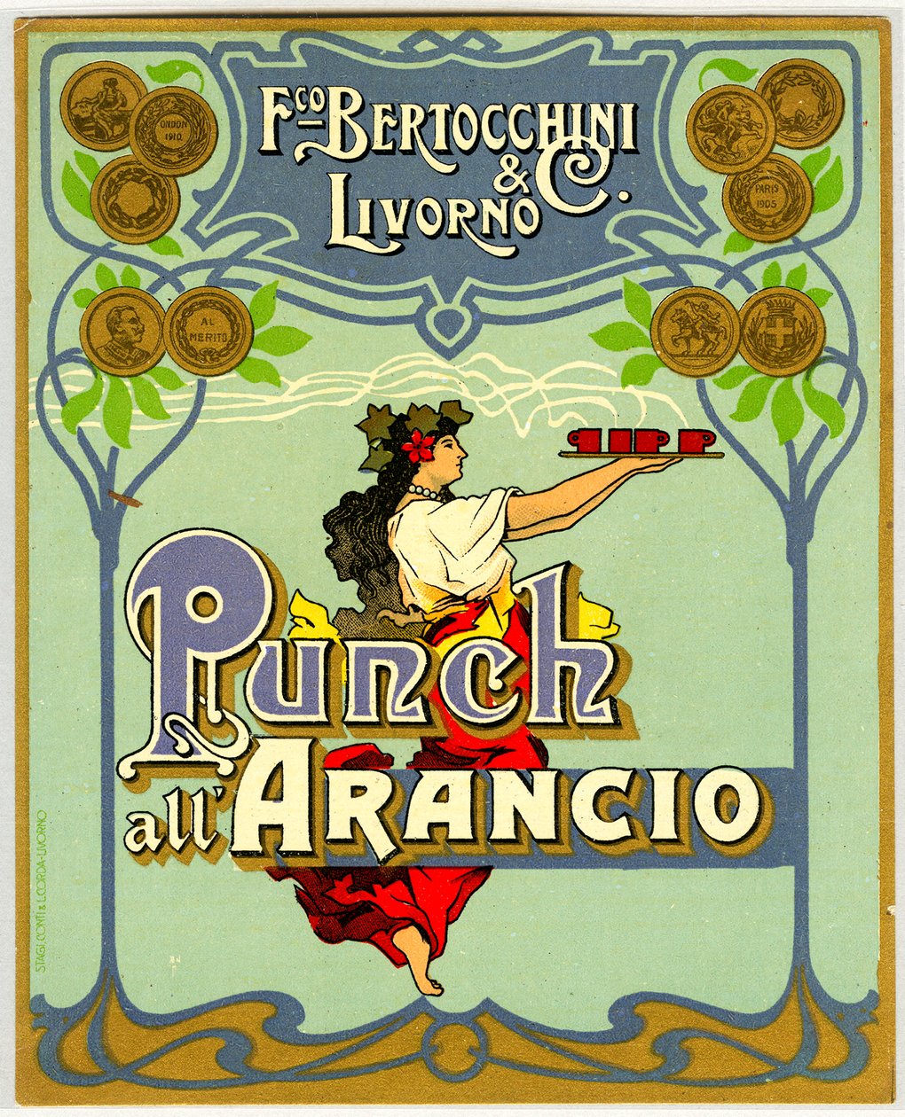 Werbung für Orangenpunsch (Chromolithographie 1905) von Anonymous Anonymous