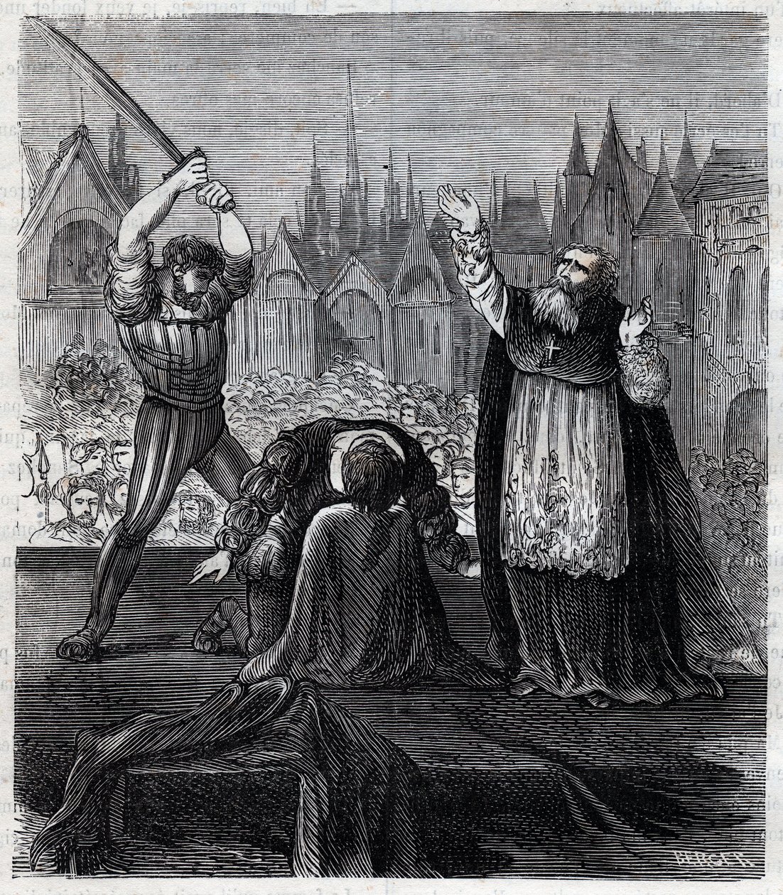 Enthauptung von Graf Egmont und Hoorn (1568) in Brüssel während der spanischen Tyrannei in den Niederlanden - Achtzigjähriger Krieg (1568-1648): die Enthauptung von Lamoral, Graf von Egmont, Prinz von Gavre (1522-1568), niederländischer Politiker. Er wurde von Anonymous Anonymous