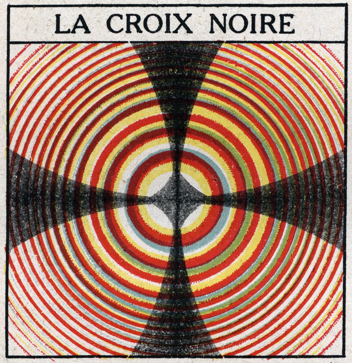 Doppelbrechung: das schwarze Kreuz. Anonyme Illustration von 1925. Private Sammlung. von Anonymous Anonymous