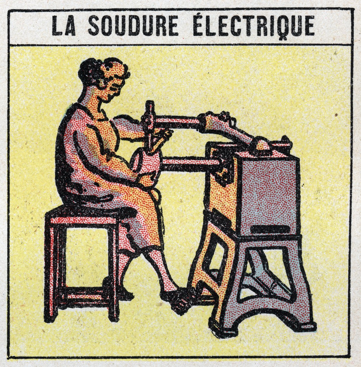 Elektrische Werkzeuge: Elektroschweißen. Anonyme Illustration von 1925. Private Sammlung. von Anonymous Anonymous