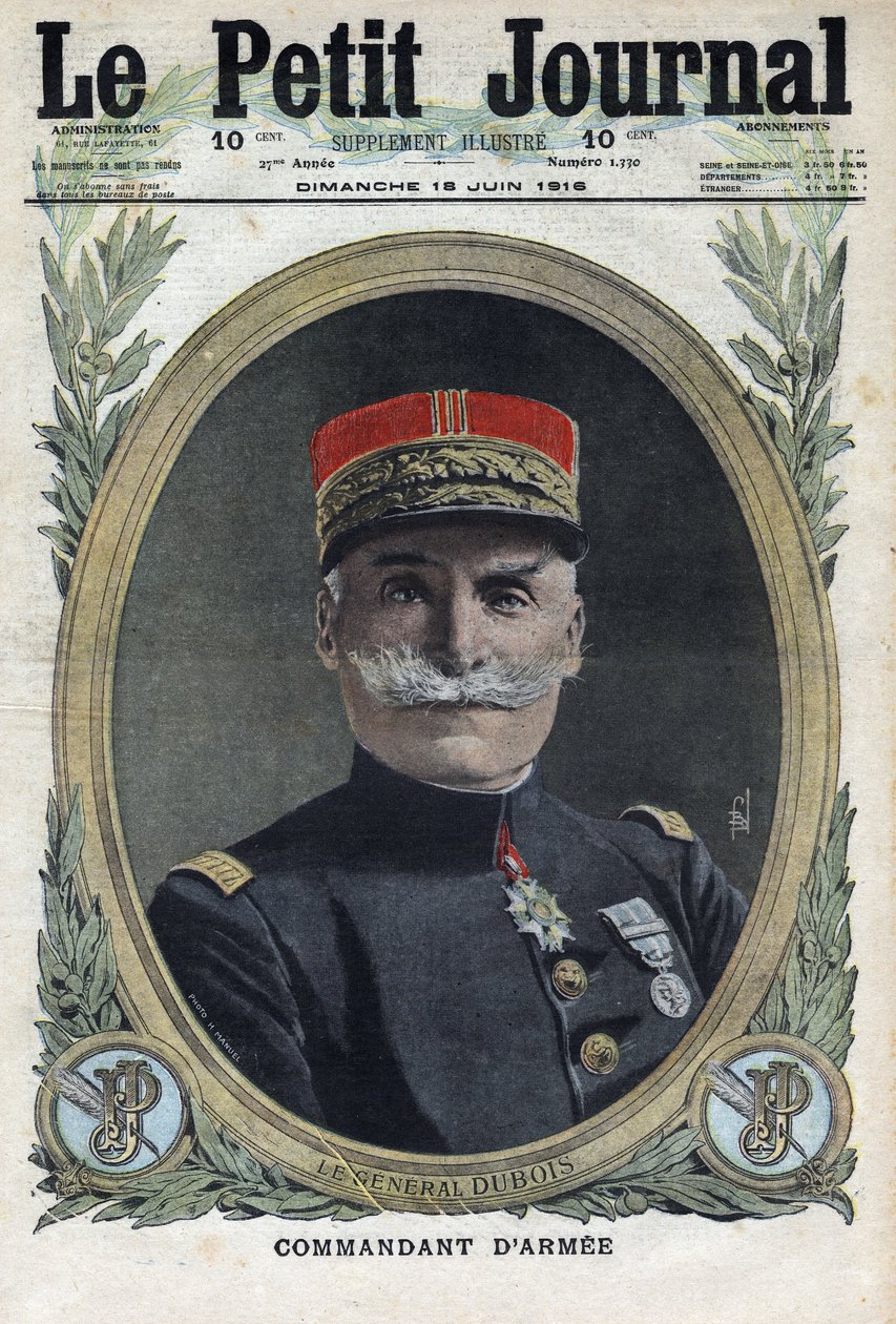 Erster Weltkrieg 1914-1918. Porträt des französischen Generals Pierre Dubois (1852-1924). In „Le Petite Journal“, am 18.06.1916. Private Sammlung von Anonymous Anonymous