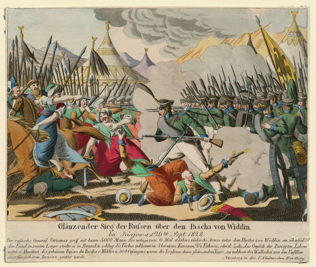 Russisch-Türkischer Krieg 1828-1829 - Glänzender Sieg der Russen über den Pascha von Widin (Omer Pascha Latas) von Anonymous Anonymous