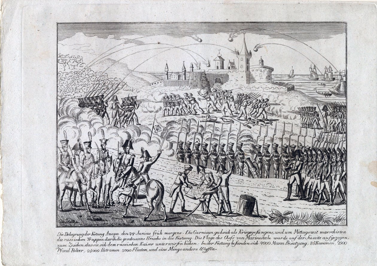Russisch-Türkischer Krieg von 1828-1829 - Die Belagerung der Festung Anapa am 23. Juni von Anonymous Anonymous