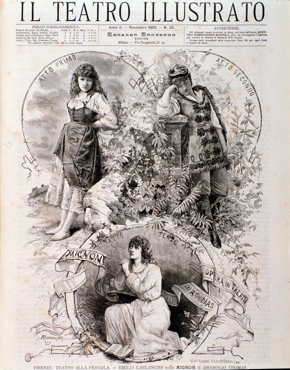 Illustration für Mignon, Oper von Ambroise Thomas von Anonymous Anonymous