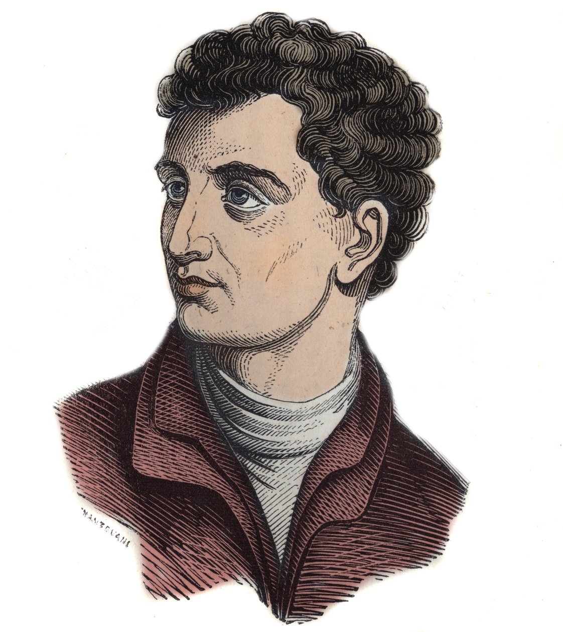Leone Battista Alberti (1404-1472). Italienischer Mathematiker, Architekt, Maler und Schriftsteller. Gravur von Anonymous Anonymous