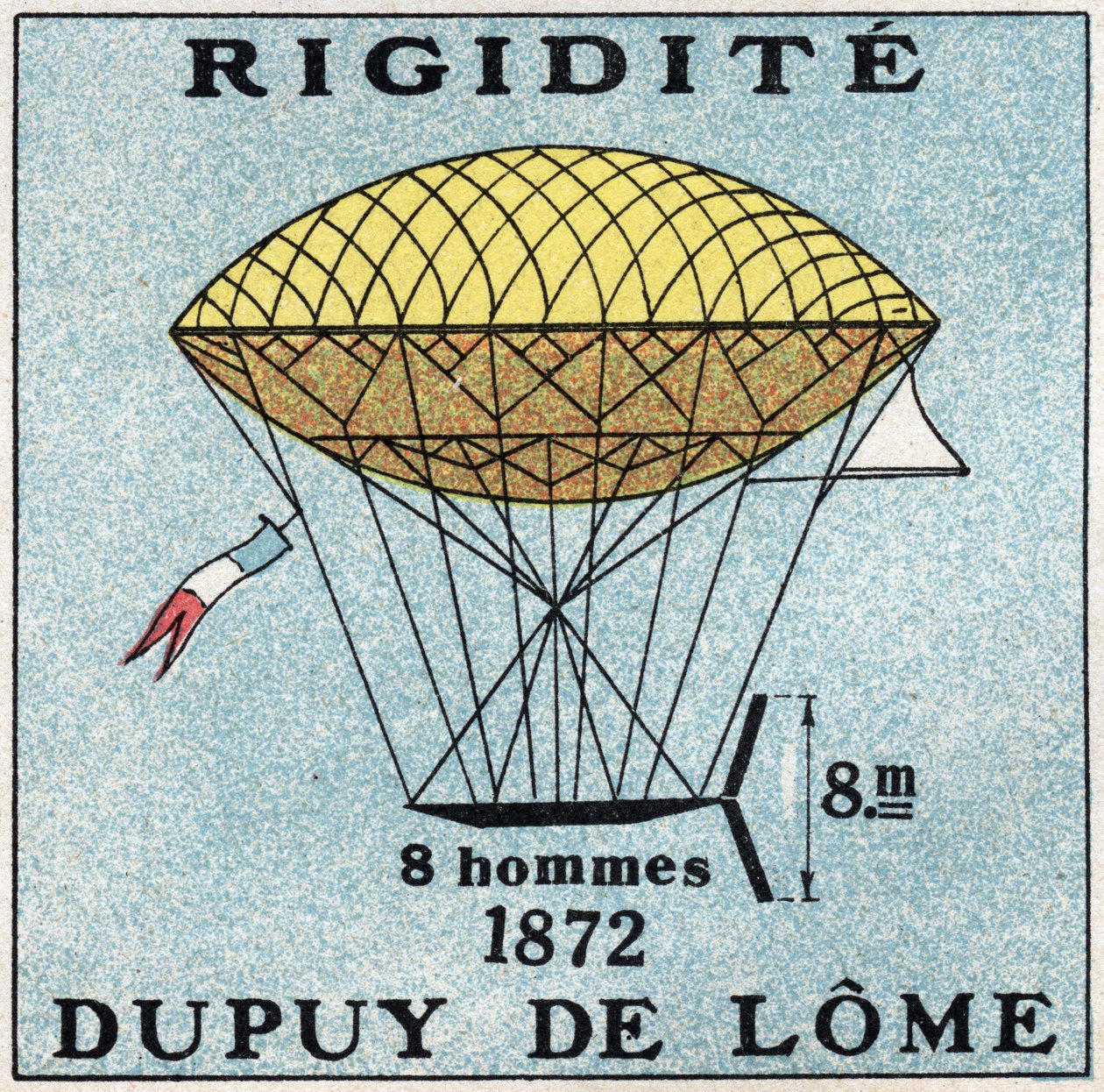 Die Ballons: Ballon von Henri Dupuy de Lôme (1816-1885) im Jahr 1872. Anonyme Illustration von 1925. Private Sammlung. von Anonymous Anonymous
