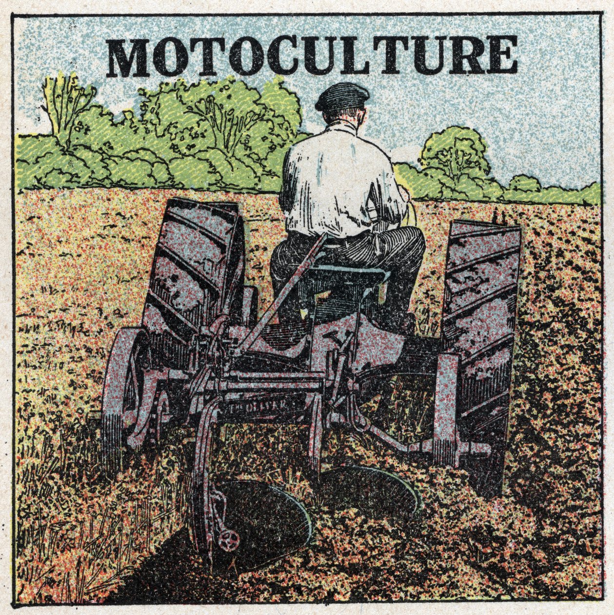 Mechanischer Antrieb: Motorradkultur. Anonyme Illustration von 1925. Private Sammlung. von Anonymous Anonymous
