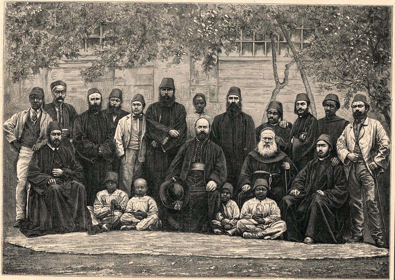 Monsignore Daniel Comboni (1831-1881) und die Missionare verließen Kairo am 26. Januar nach Khartum von Anonymous Anonymous