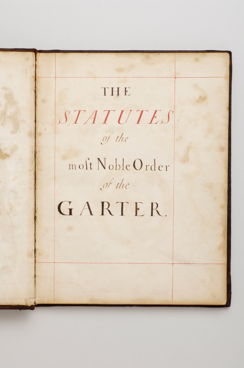 Orden des Hosenbandes: Buch der Statuten, das Charles Fitzroy, Herzog von Grafton, gehörte - Aquarellmanuskript, Anfang des 18. Jahrhunderts von Anonymous Anonymous