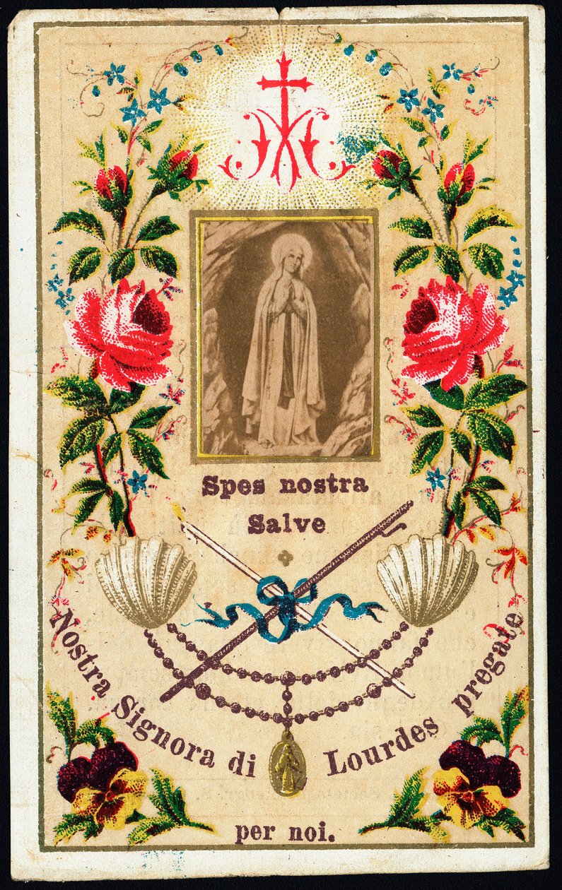 Unsere Liebe Frau von Lourdes. Andachtsbild. 20. Jahrhundert. Private Sammlung von Anonymous Anonymous
