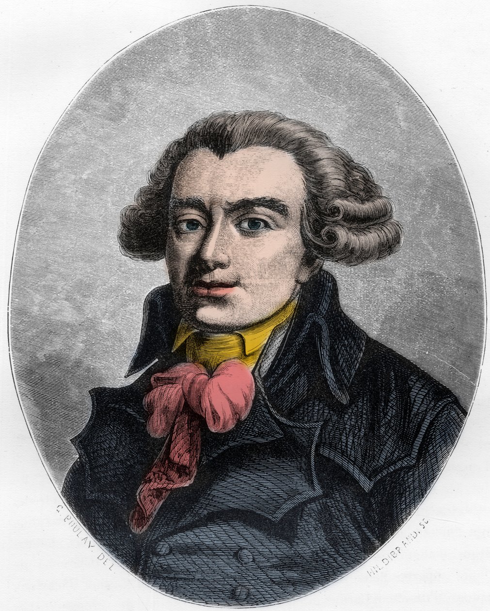 PIERRE VICTORIEN VERGNIAUD französischer Revolutionsstaatmann - Porträt von Pierre Victorien Vergniaud (1753-1793), französischer Politiker Girondin - Gravur von 1863 in „The Red Book - Histoire De L