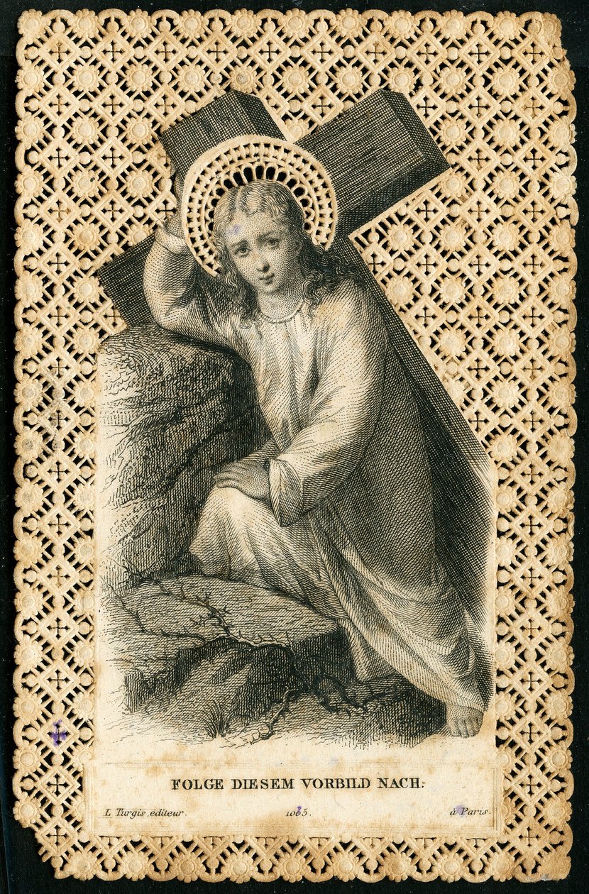 Andachtsbild: Jesus trägt sein Kreuz (Stich) von Anonymous Anonymous