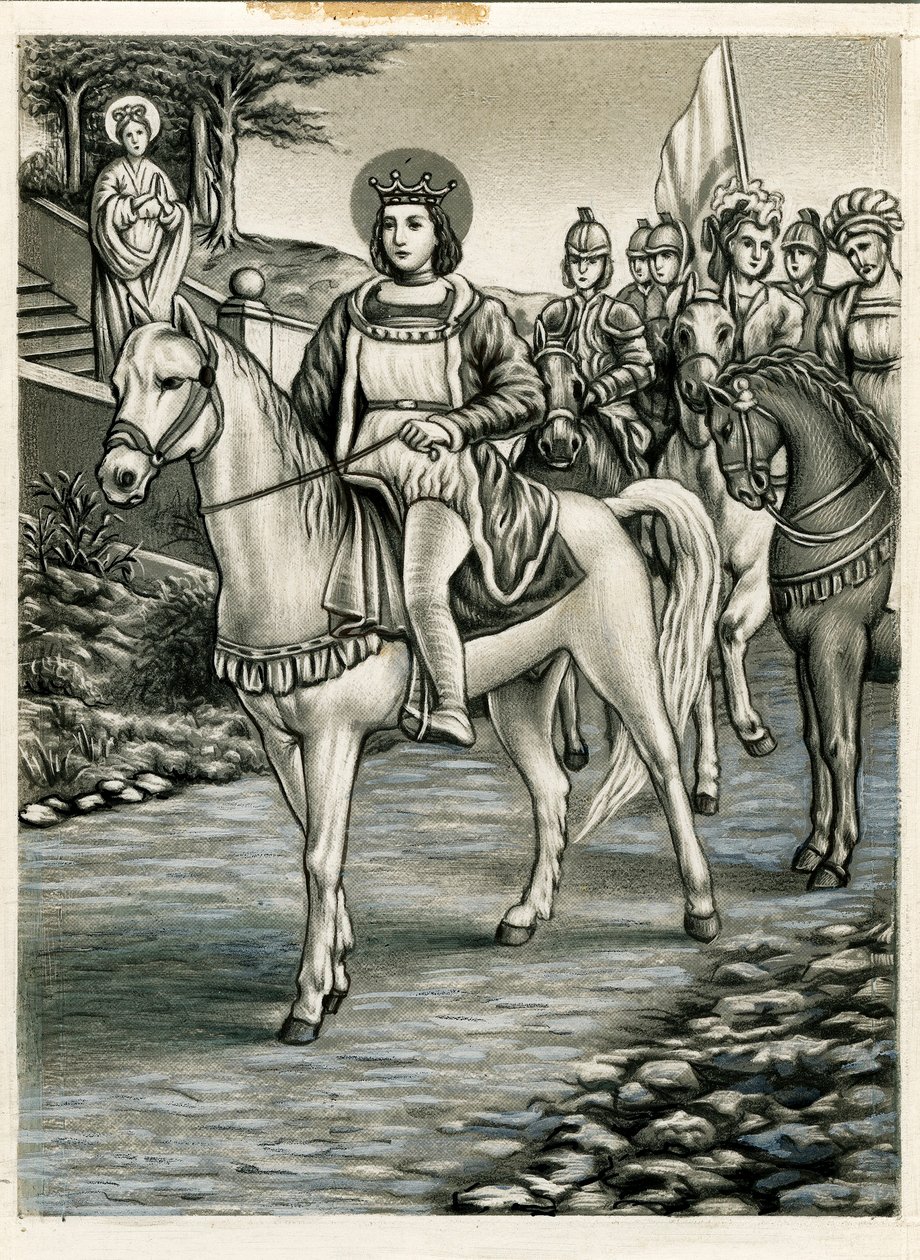 König Ludwig während des Kreuzzugs (Druck) von Anonymous Anonymous