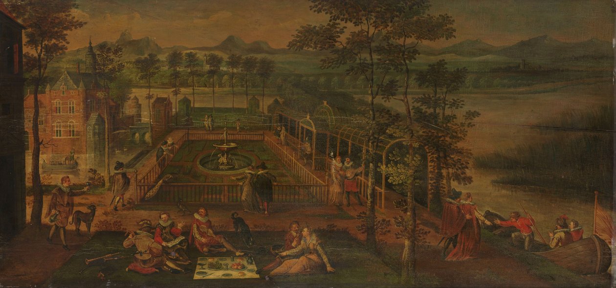 Vergnügungsgarten, um 1590 von Anonymous Anonymous