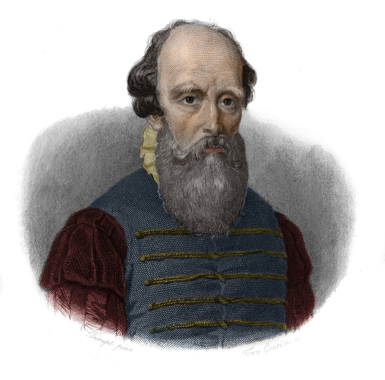 Porträt von Bernard Palissy (1510 - 1589) in „Portraits et histoire des hommes utile: hommes et femmes de tous pays et de tous conditions, qui acquis des droits à la reconnaissance des hommes“ veröffentlicht und verbreitet von der Societe Montyon et Frankl von Anonymous Anonymous