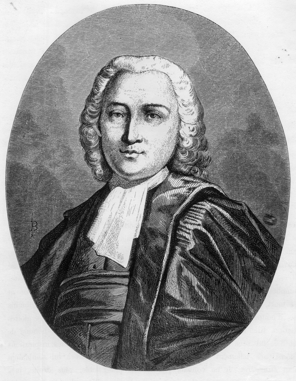 Porträt von Chretien Guillaume de Malesherbes (1721-1794), Anwalt des Königs unter der Konvention - Gravur von 1863 in „The Red Book - Histoire De L