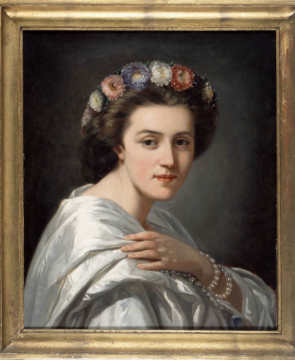 Porträt von Eleonora Duse (1858-1924), italienische Schauspielerin. Anonymes Gemälde aus dem späten 19. Jahrhundert. Private Sammlung. von Anonymous Anonymous
