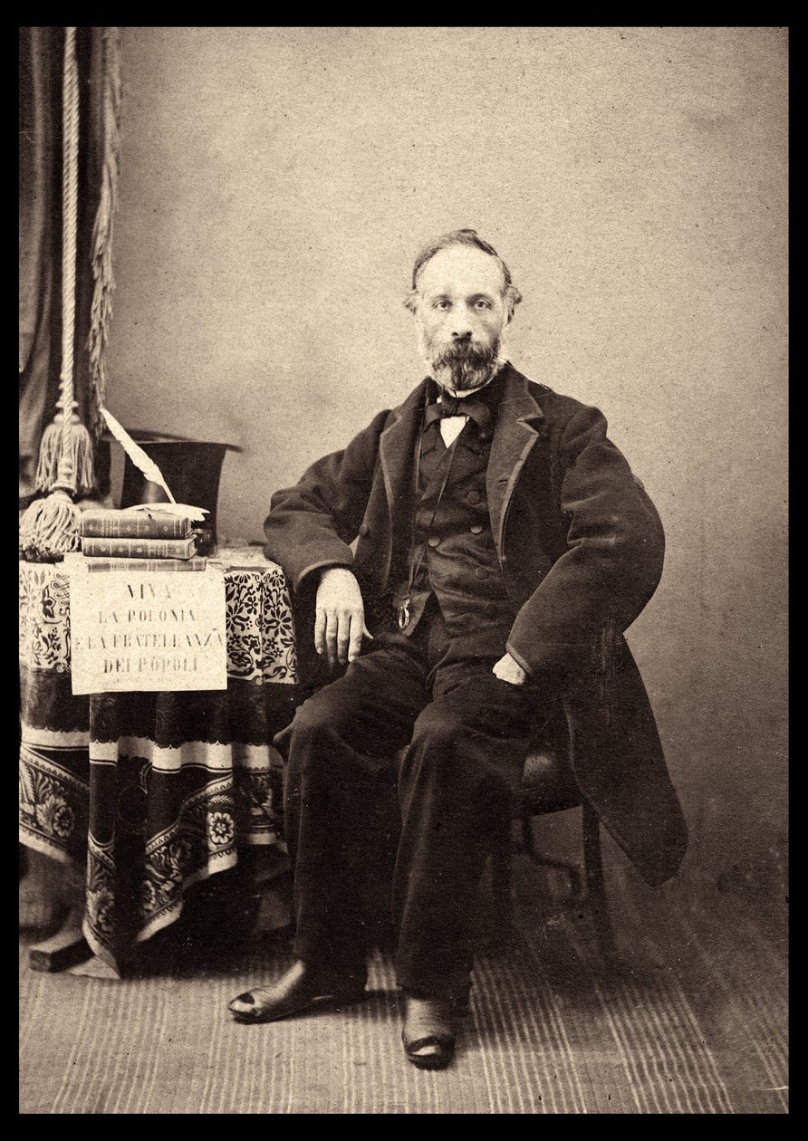 Porträt von Francesco Crispi (1818-1901) italienischer Staatsmann im Jahr 1863 von Anonymous Anonymous