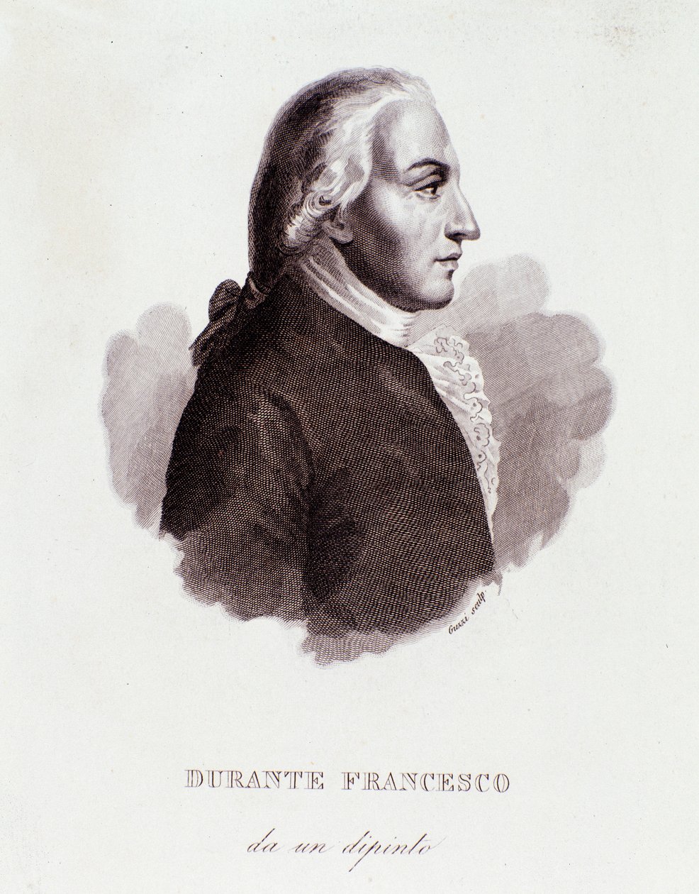 Porträt von Francesco Durante, italienischer Komponist. Nach einem Gemälde. 19. Jahrhundert. Mailänder Privatsammlung von Anonymous Anonymous