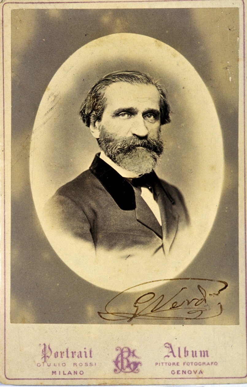 Porträt von Giuseppe Verdi (1813-1901), italienischer Komponist. Um 1850. Private Sammlung. Mailand von Anonymous Anonymous